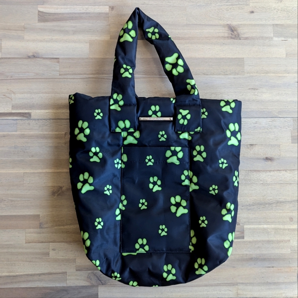 Betsey Johnson Nylon Neon‎ Paw Print NS Tote